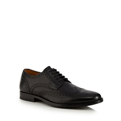 Henley Comfort Black leather airsoft Derby brogues